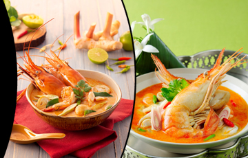 Confection de la soupe aux crevettes et à la citronelle « Tom Yum Kung »